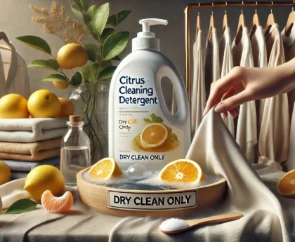 citrus-based cleaning detergent for dry clean only clothes