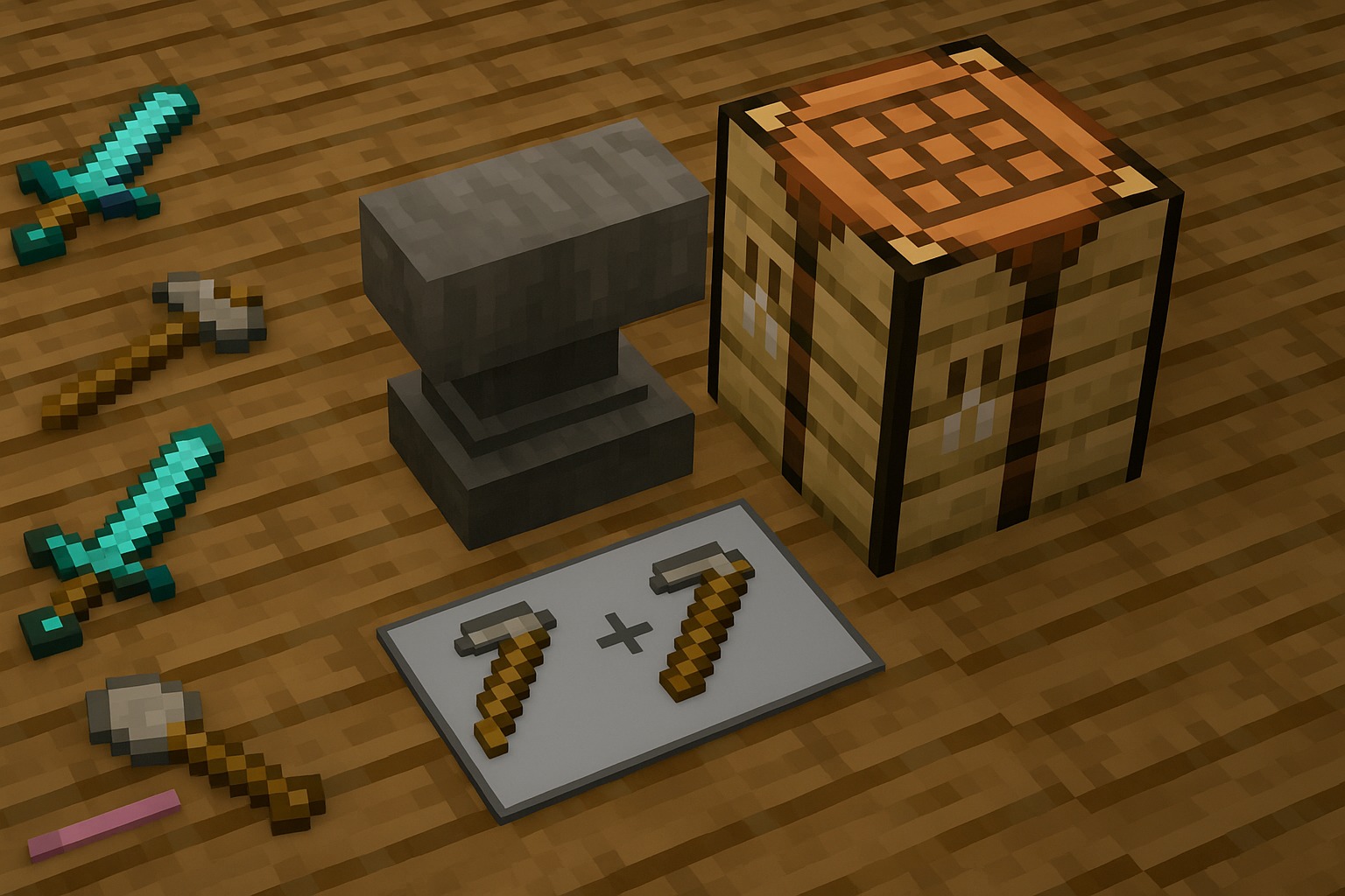 Repair Tools in Minecraft